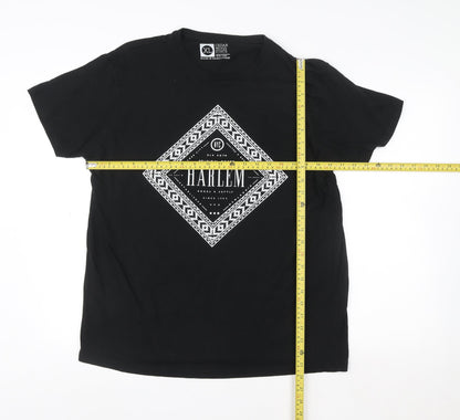 Unisex Adults UK Size XL Cedar Wood State Black Basic T-Shirt