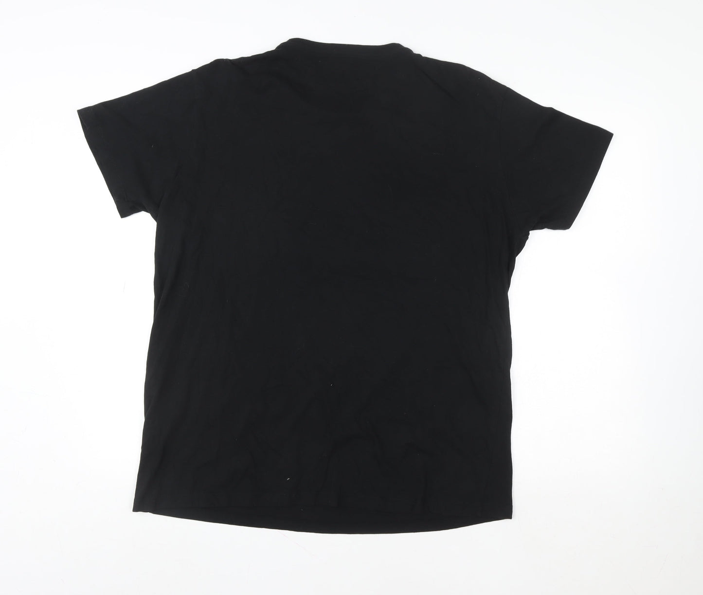 Unisex Adults UK Size XL Cedar Wood State Black Basic T-Shirt