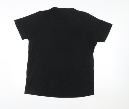 Unisex Adults UK Size XL Cedar Wood State Black Basic T-Shirt
