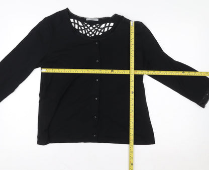 Womens UK Size 18 Marks and Spencer Black Basic Button-Up
