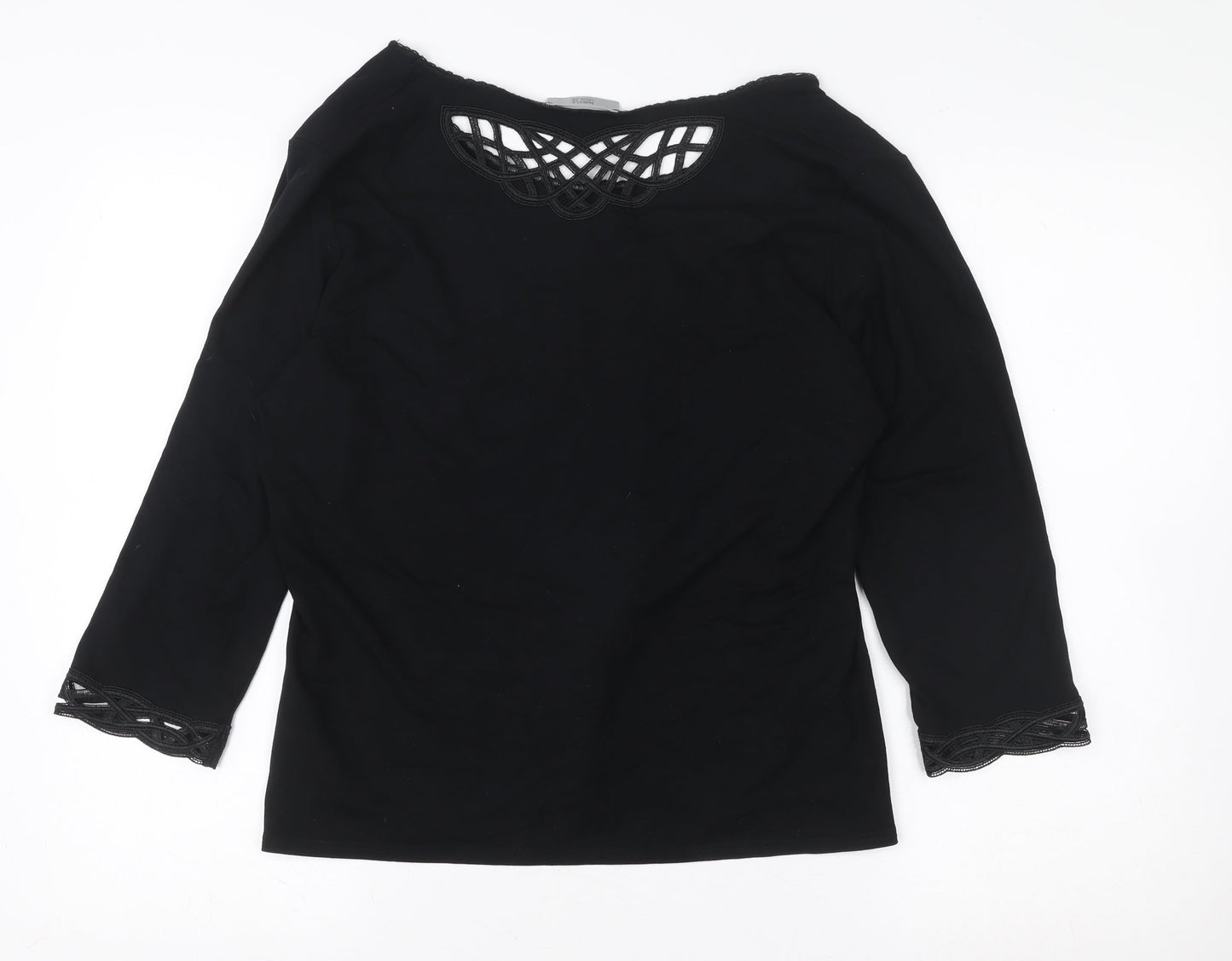Womens UK Size 18 Marks and Spencer Black Basic Button-Up
