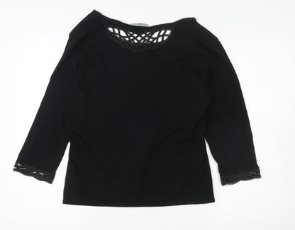 Womens UK Size 18 Marks and Spencer Black Basic Button-Up