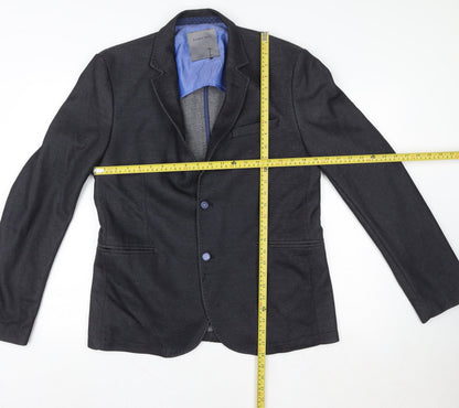 Unisex Adultss UK Size L Zara Regular Black Blazer