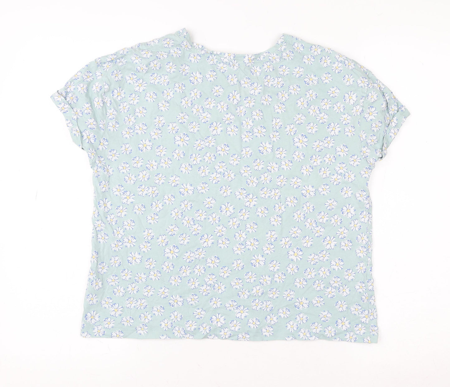 Womens UK Size S Marks and Spencer Blue Basic T-Shirt