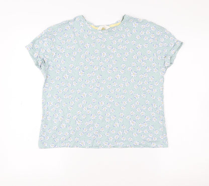 Womens UK Size S Marks and Spencer Blue Basic T-Shirt