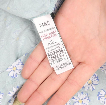 Womens UK Size S Marks and Spencer Blue Basic T-Shirt