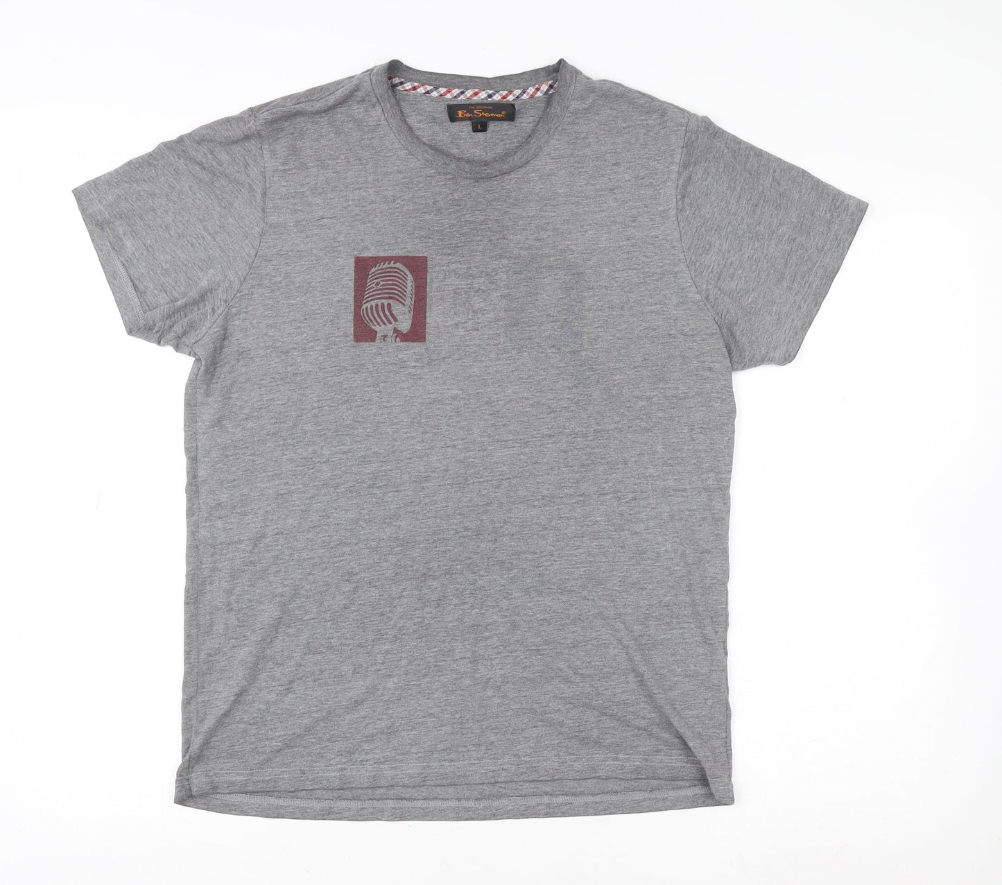 Mens UK Size L Ben Sherman Grey  T-Shirt