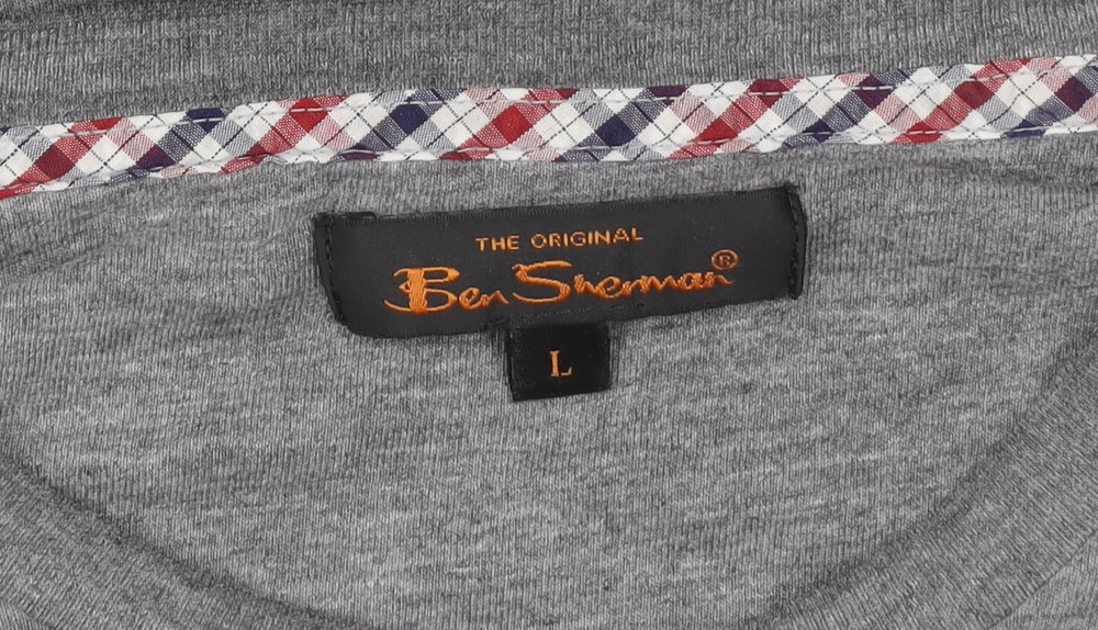 Mens UK Size L Ben Sherman Grey  T-Shirt