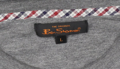 Mens UK Size L Ben Sherman Grey  T-Shirt
