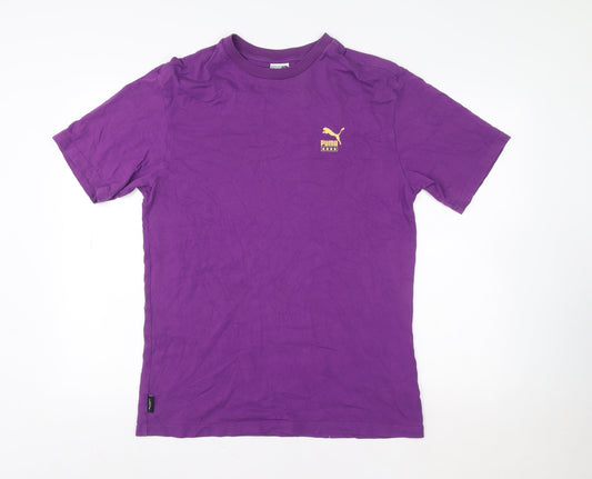 Womens UK Size S PUMA Purple Basic T-Shirt