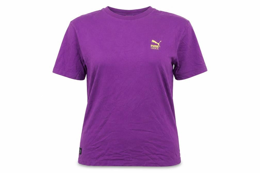 Womens UK Size S PUMA Purple Basic T-Shirt