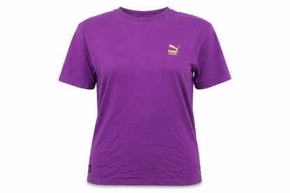 Womens UK Size S PUMA Purple Basic T-Shirt