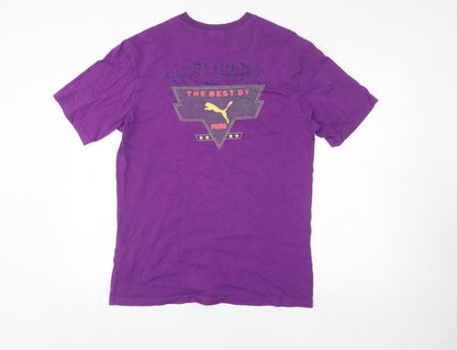 Womens UK Size S PUMA Purple Basic T-Shirt