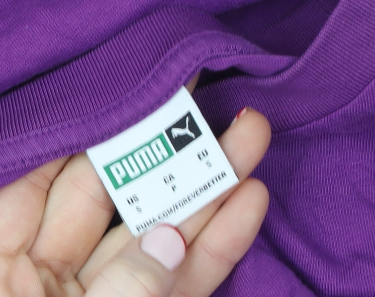 Womens UK Size S PUMA Purple Basic T-Shirt