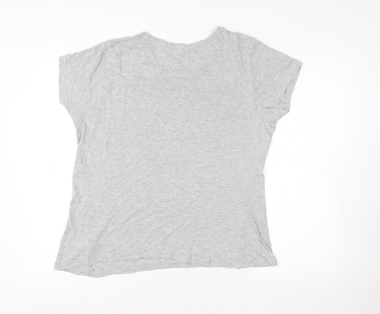 Womens UK Size 10 Atmosphere Grey Basic T-Shirt