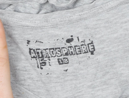 Womens UK Size 10 Atmosphere Grey Basic T-Shirt