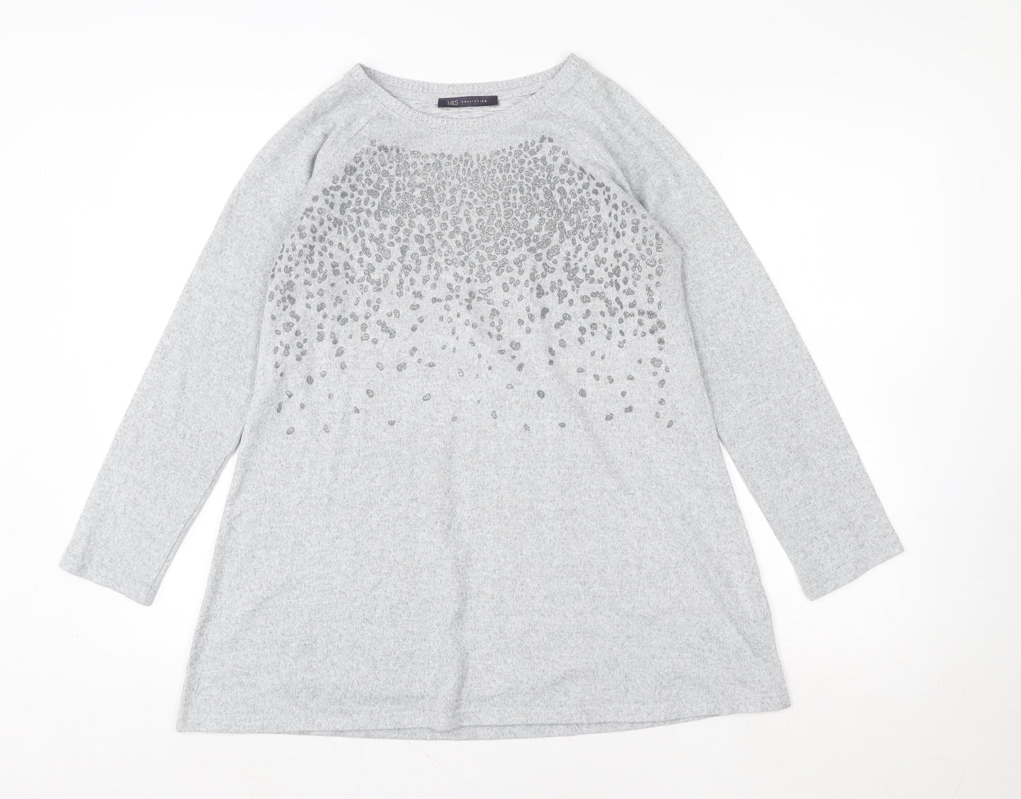 Womens UK Size 12 Marks and Spencer Grey Pullover Sweatshirt