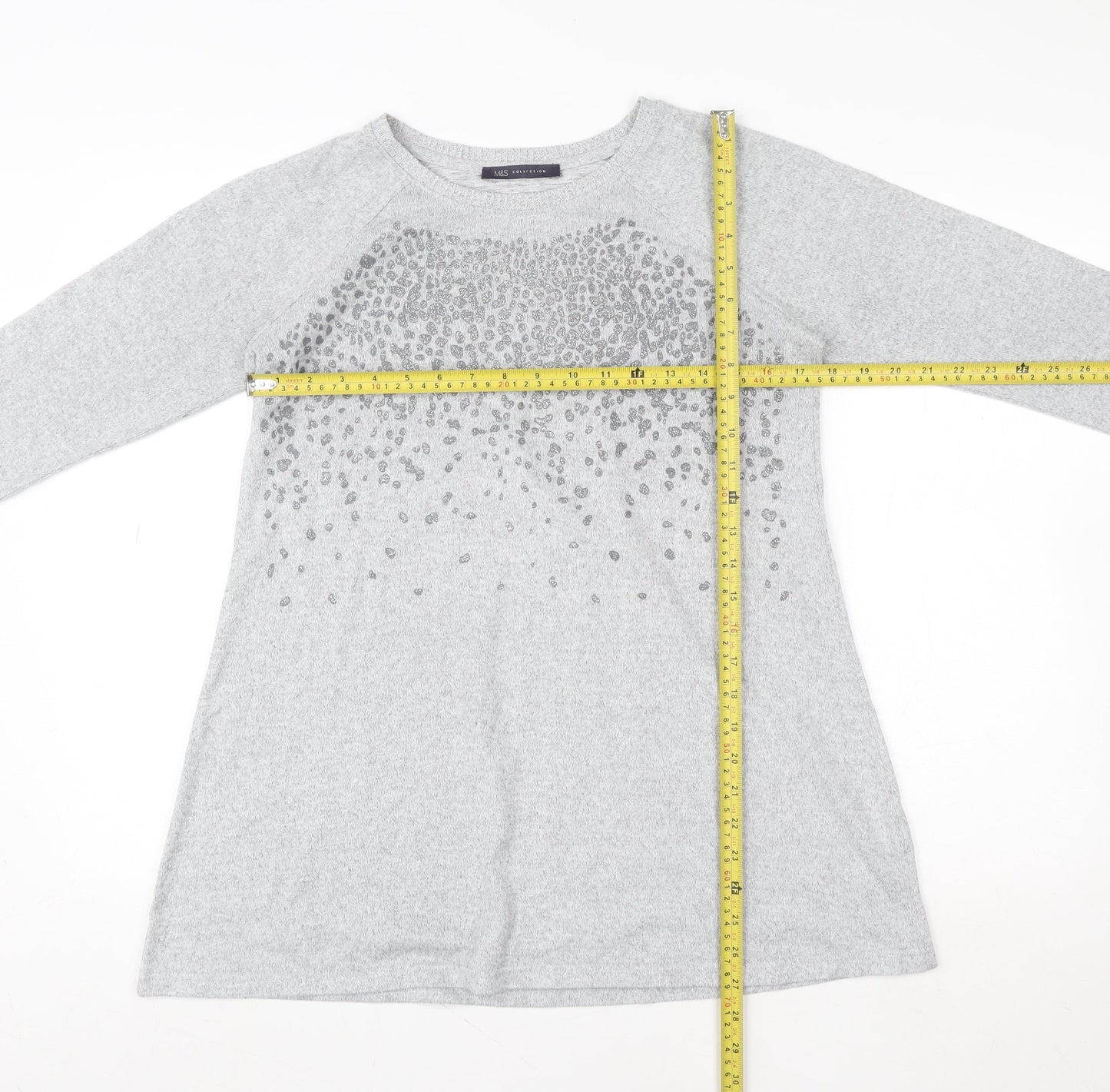 Womens UK Size 12 Marks and Spencer Grey Pullover Sweatshirt