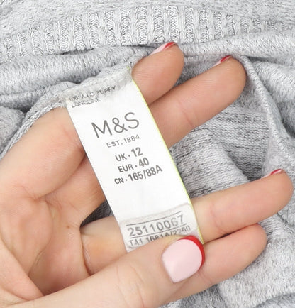 Womens UK Size 12 Marks and Spencer Grey Pullover Sweatshirt