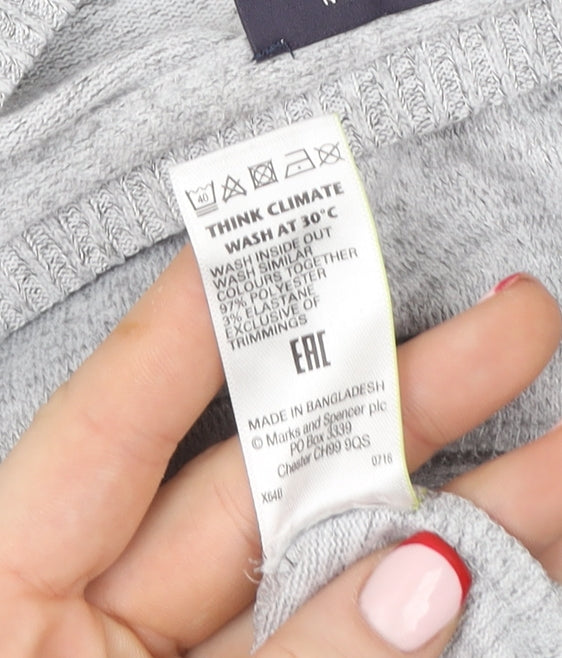 Womens UK Size 12 Marks and Spencer Grey Pullover Sweatshirt