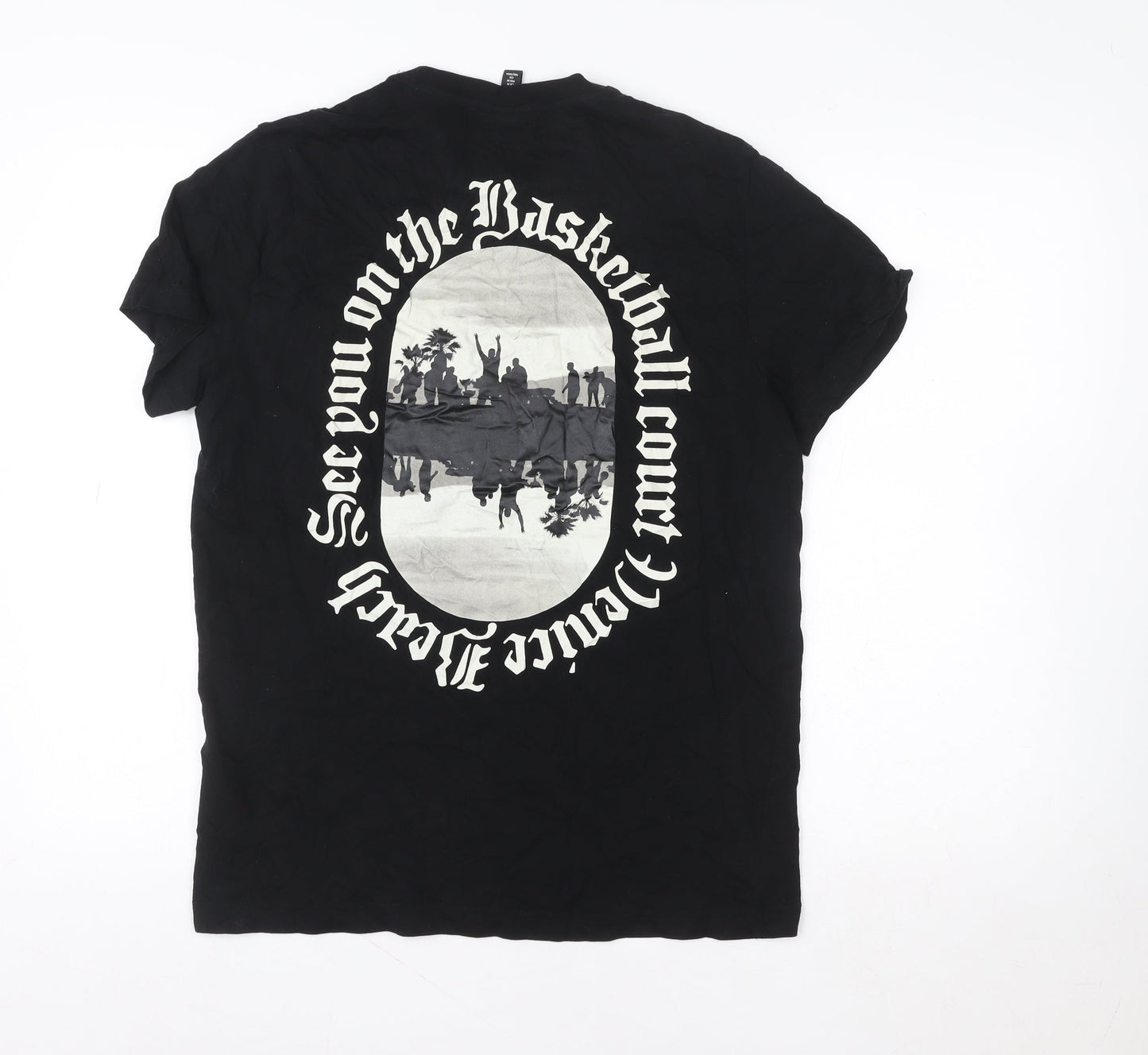 Womens UK Size M H&M Black Basic T-Shirt