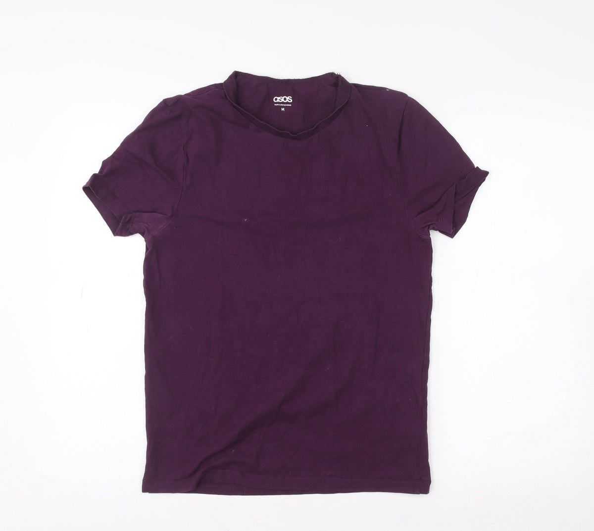 Womens UK Size M ASOS Purple Basic T-Shirt