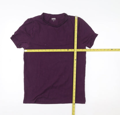 Womens UK Size M ASOS Purple Basic T-Shirt