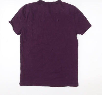 Womens UK Size M ASOS Purple Basic T-Shirt