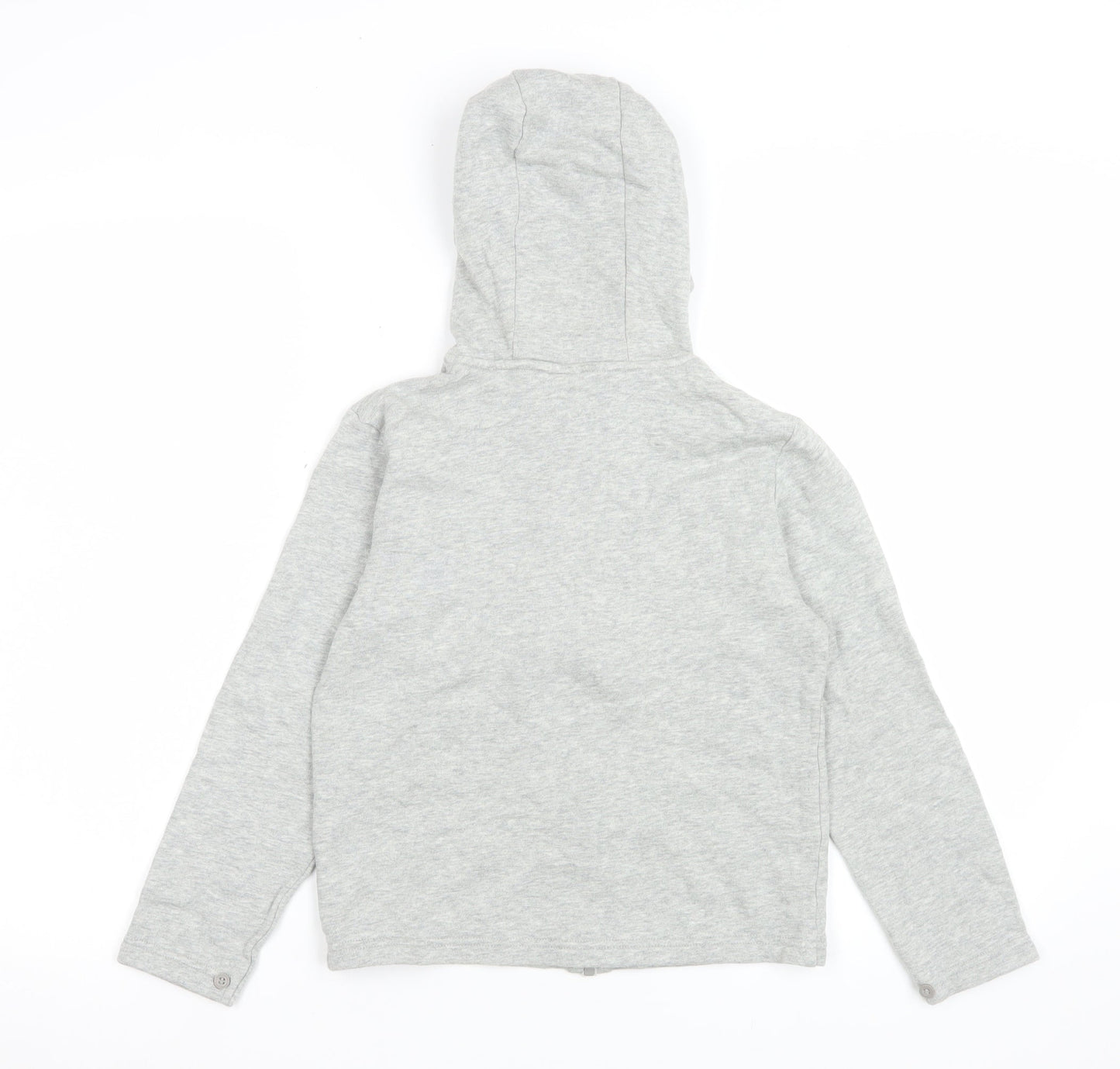 Next Boys Grey Hooded Full Zip Cotton Basic Jacket 7-8 Years