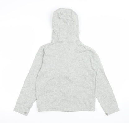 Next Boys Grey Hooded Full Zip Cotton Basic Jacket 7-8 Years