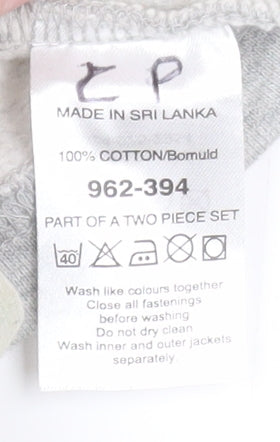 Next Boys Grey Hooded Full Zip Cotton Basic Jacket 7-8 Years