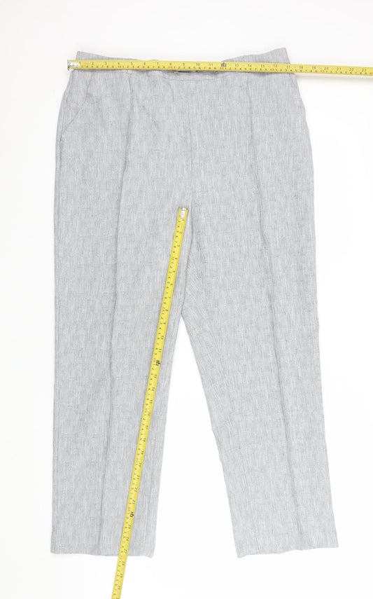 Womens UK Size 18 Honor Millburn Regular Fit Casual Business Travel Grey Trouser