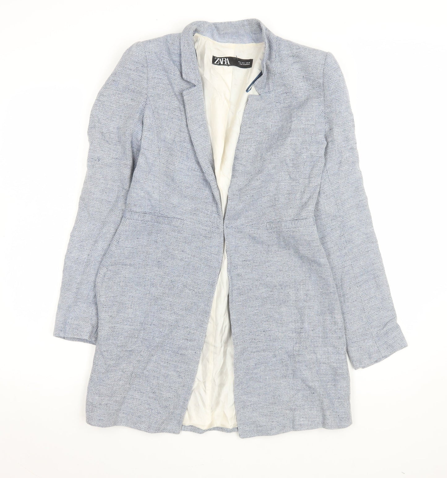 Womens UK Size 8 Zara Regular Blue Blazer