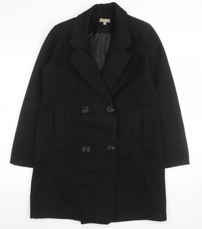 Womens UK Size M Nina Conti Black Overcoat