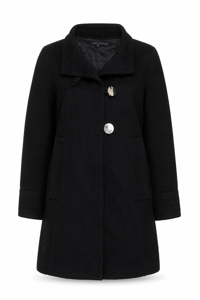 Womens UK Size S Zara Black Overcoat