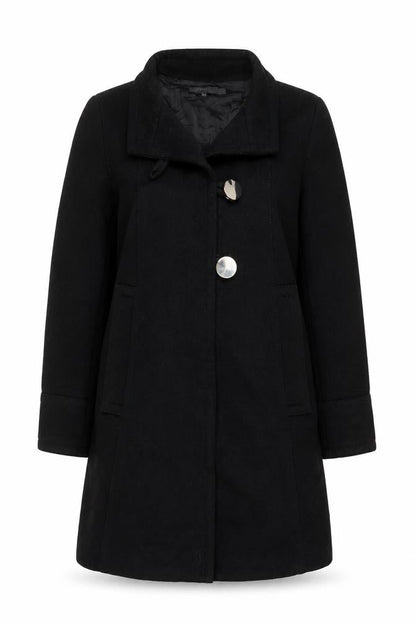 Womens UK Size S Zara Black Overcoat