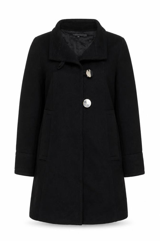 Womens UK Size S Zara Black Overcoat
