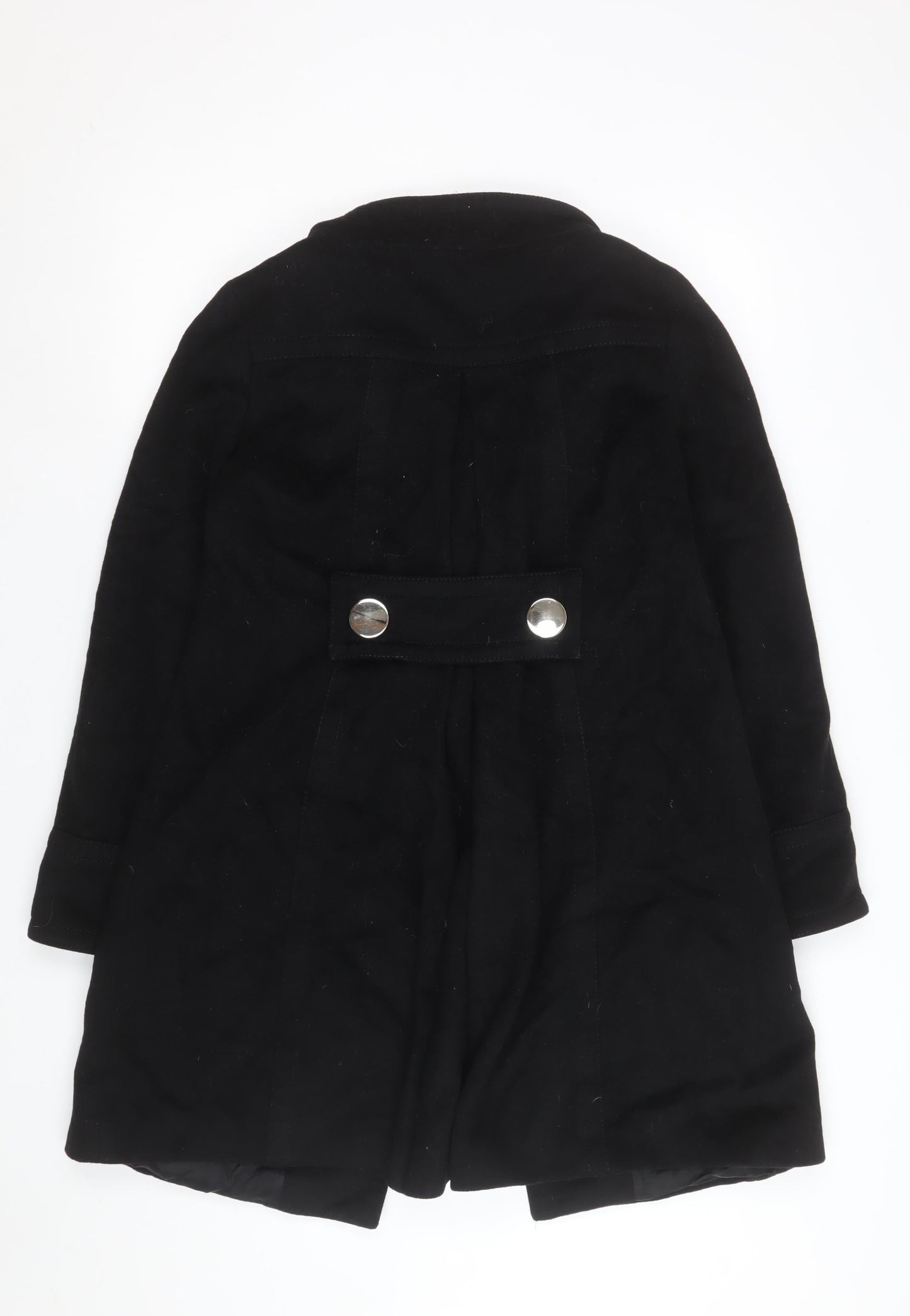 Womens UK Size S Zara Black Overcoat