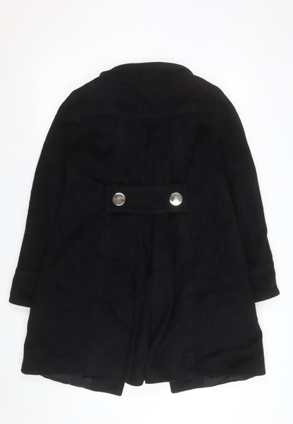 Womens UK Size S Zara Black Overcoat