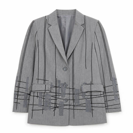 Womens UK Size 14 Betty Barclay Regular Grey Blazer