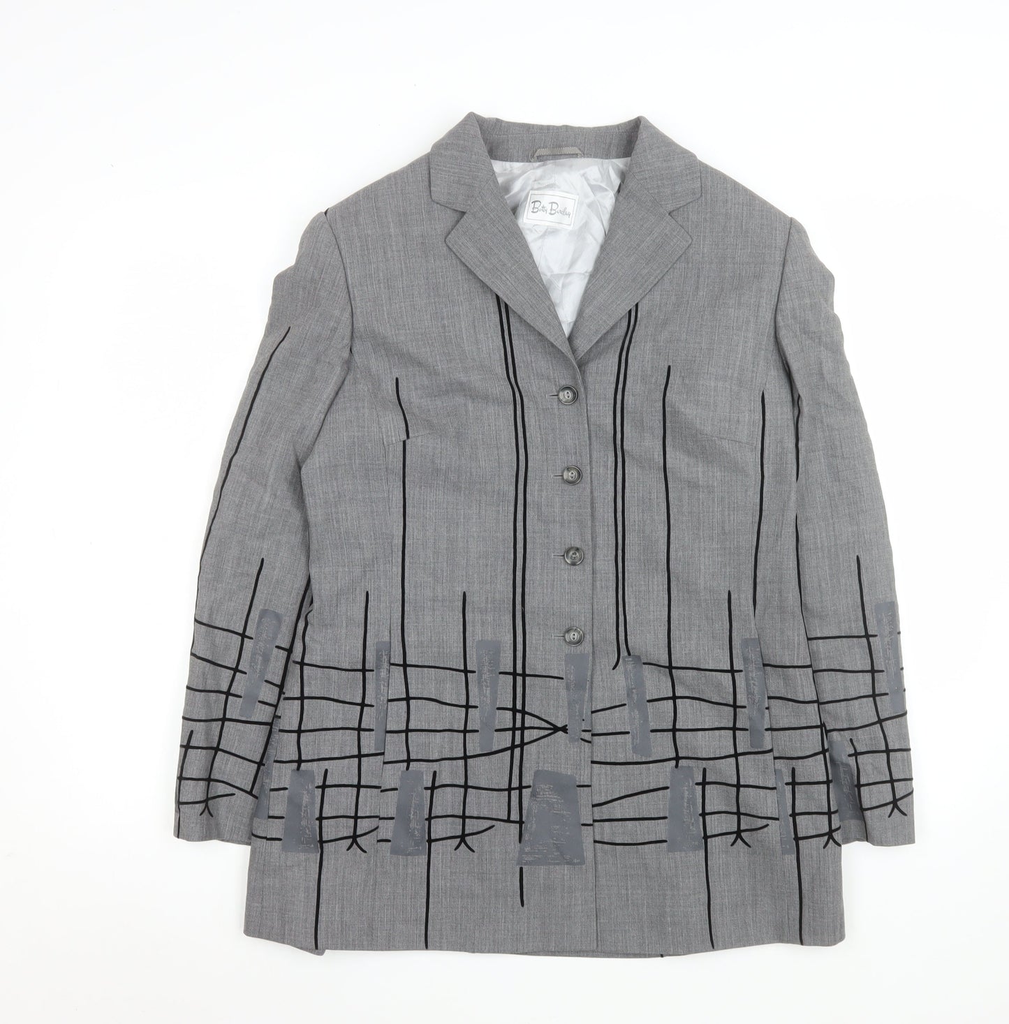 Womens UK Size 14 Betty Barclay Regular Grey Blazer