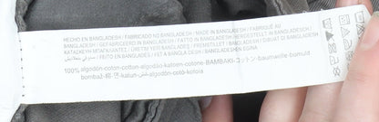 Stradivarius Womens Grey Cargo Trousers Size 14 Cotton Casual