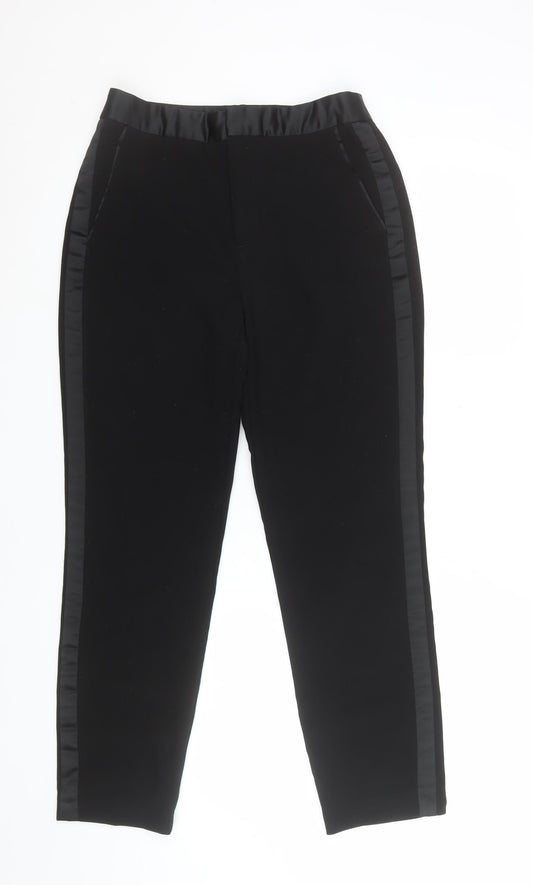 Womens UK Size 10 Zara Slim Fit Business Casual Formal Black Trousers