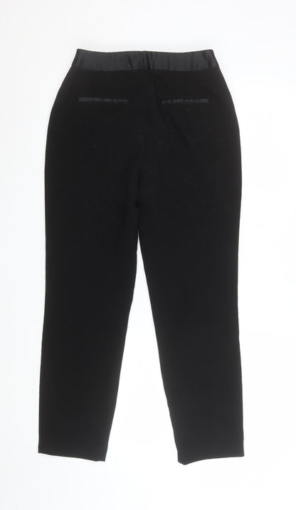 Womens UK Size 10 Zara Slim Fit Business Casual Formal Black Trousers