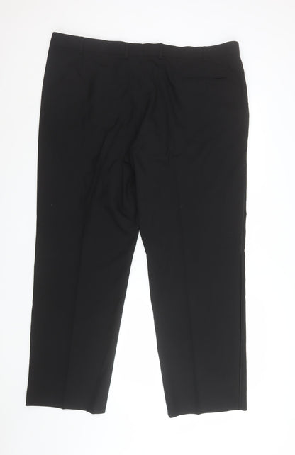 Marks and Spencer Men’s Black 44W 31L Classic Fit Dress Trousers