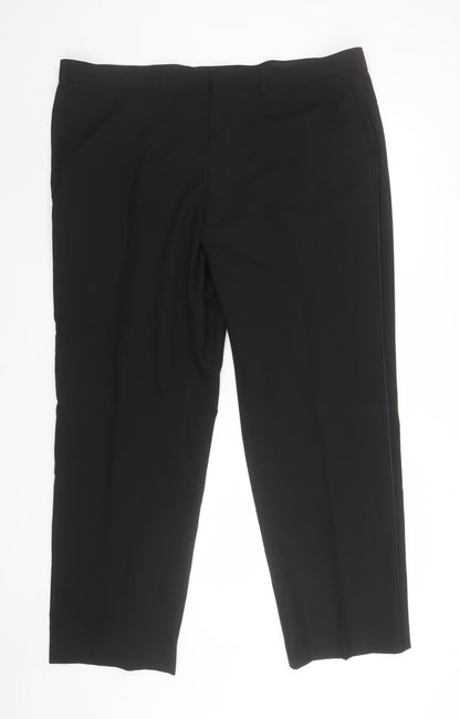 Marks and Spencer Men’s Black 44W 31L Classic Fit Dress Trousers
