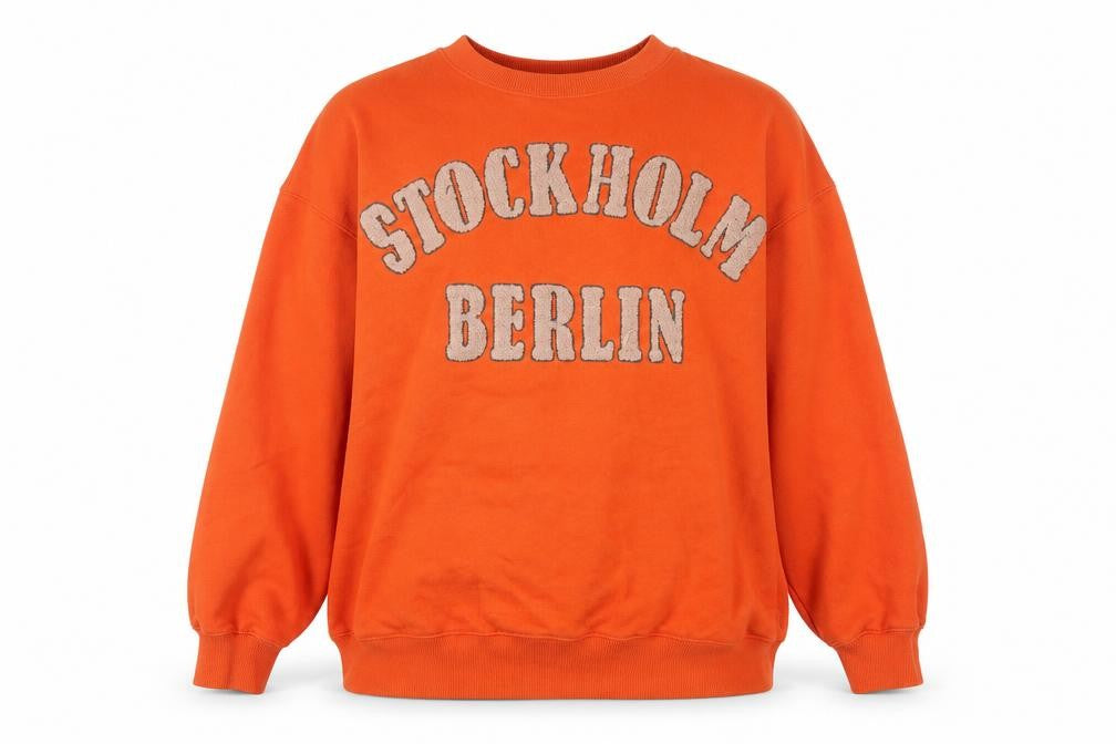 Womens UK Size M H&M Orange Pullover Sweatshirt