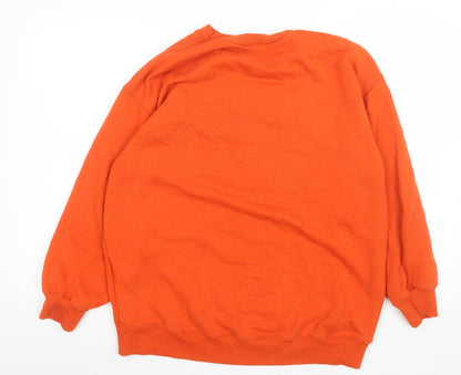 Womens UK Size M H&M Orange Pullover Sweatshirt