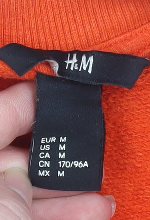 Womens UK Size M H&M Orange Pullover Sweatshirt