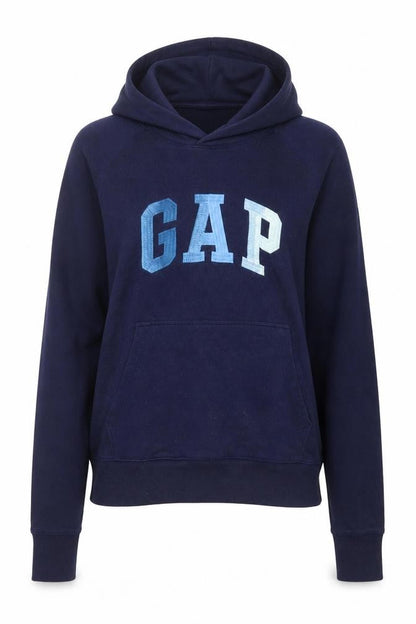 Gap Women Navy Blue Pullover Hoodie Small Cotton Blend Casual